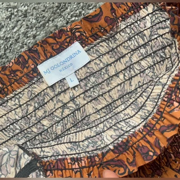 ⭐️SALE⭐️Mi Golondrina Orange Sundress - Picture 5 of 14